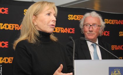 Inauguration de la tribune de presse Thierry Roland