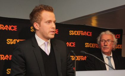 Inauguration de la tribune de presse Thierry Roland