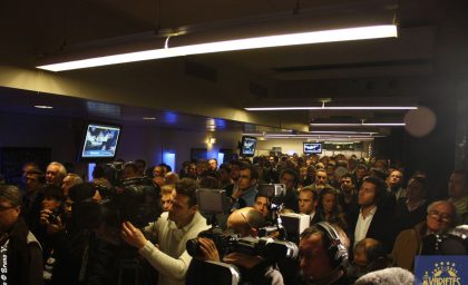 Inauguration de la tribune de presse Thierry Roland